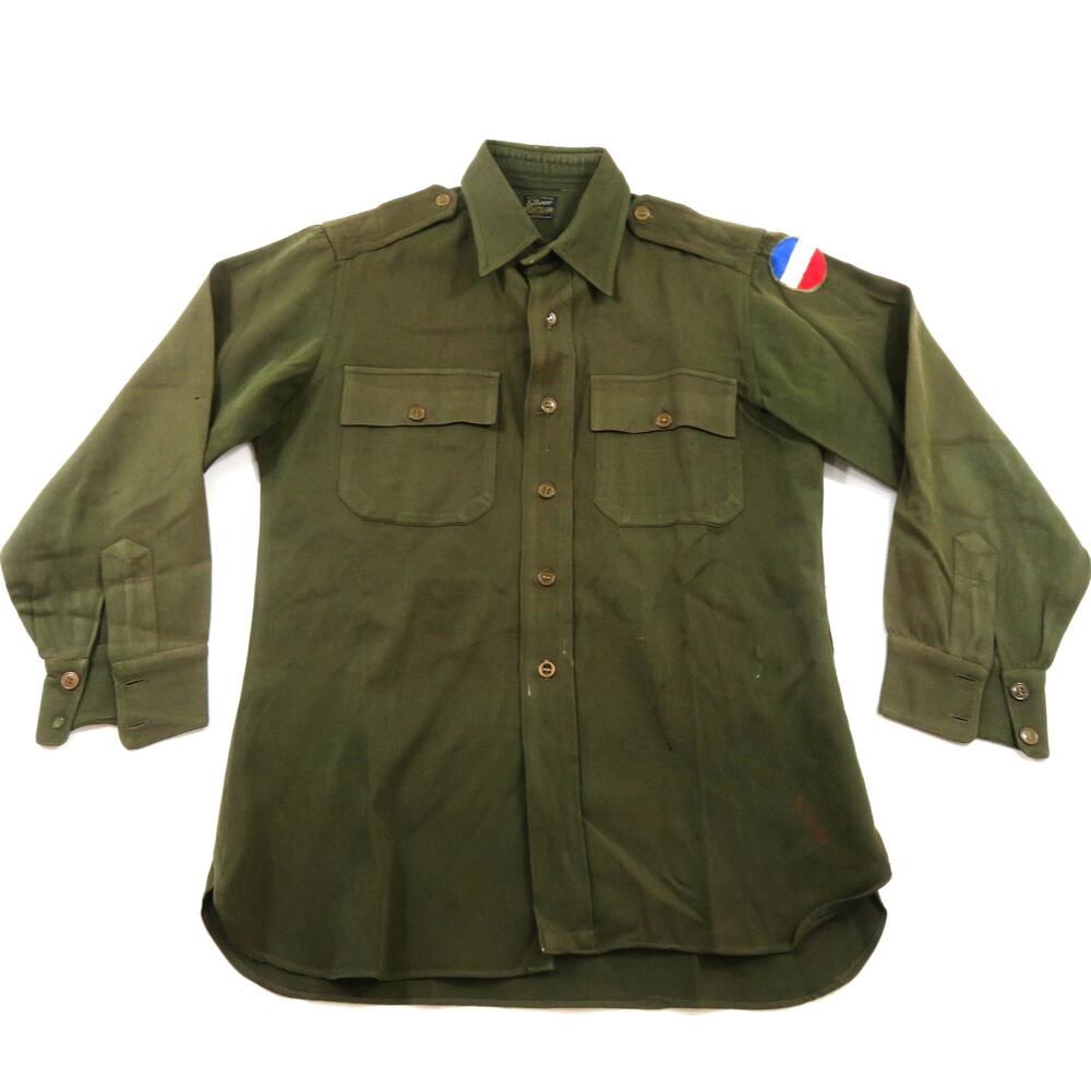 Elbeco Military Shirt, Regulation Officer's Top, Green, Sz M? ww2 1940s